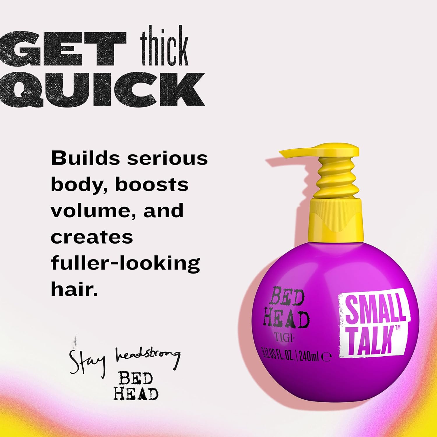 Detalle de Bed Head by Tigi Small Talk Volumen-Stylingcreme für feines Haar – 240 ml (1er Pack)