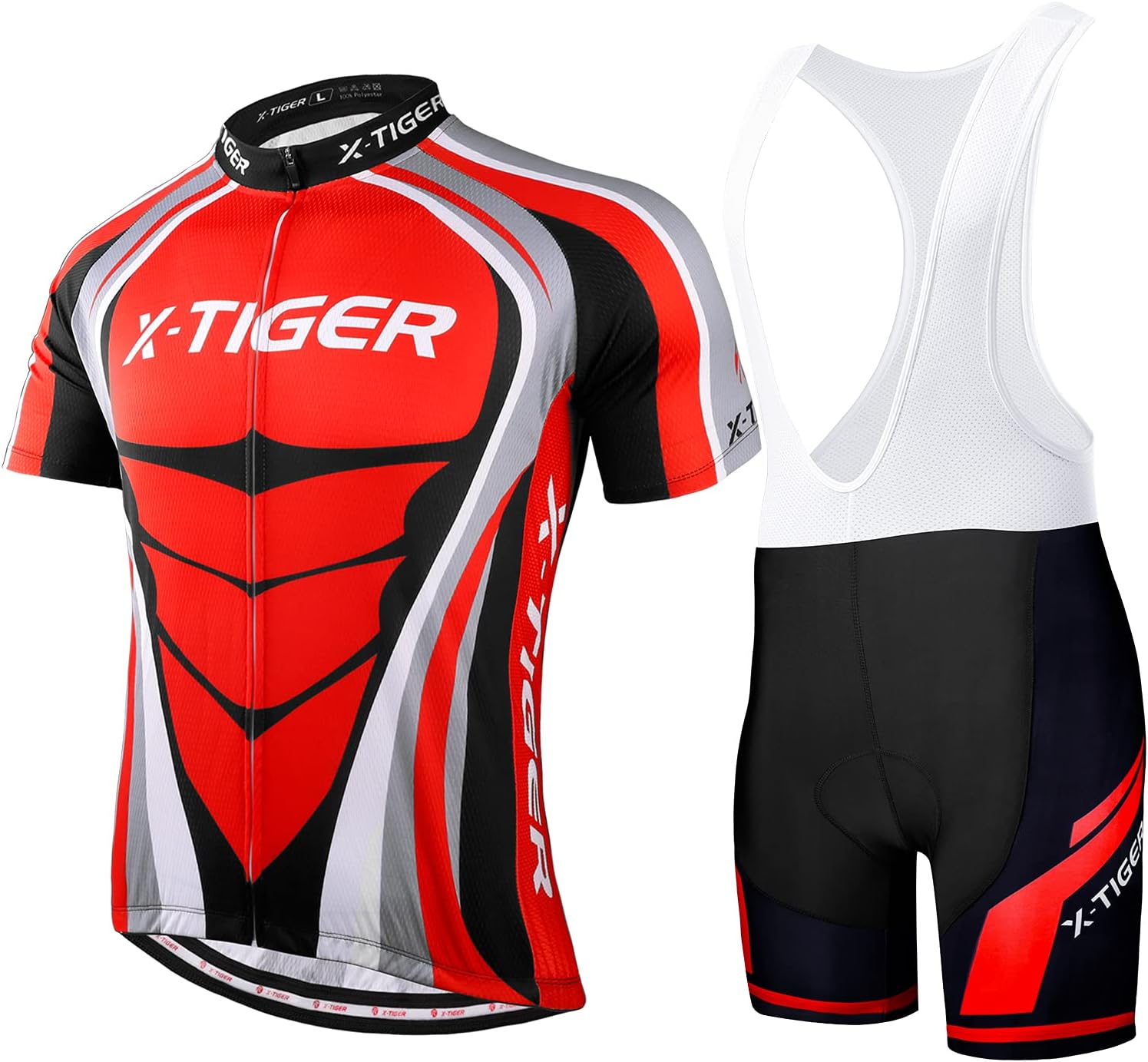 Detalle de X-TIGER Ciclismo Uomo 5D Gel Salopette: Pantaloncini Corti Imbottiti