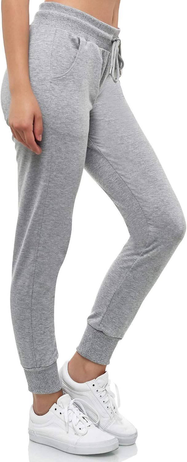 Detalle de Smith & Solo damesjoggingbroek van katoen, slim fit en hoge taille