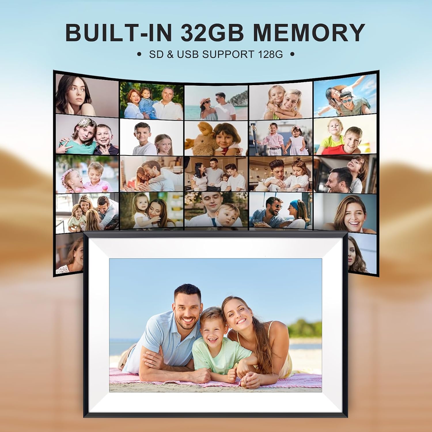 Thumbnail 5 de Hesmor Frameo 10.1 Inch Digital Photo Frame 32GB