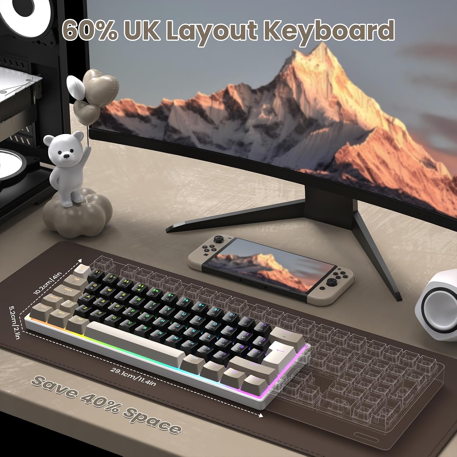 Detalle de MAGIC-REFINER MK21 60% mechanical keyboard