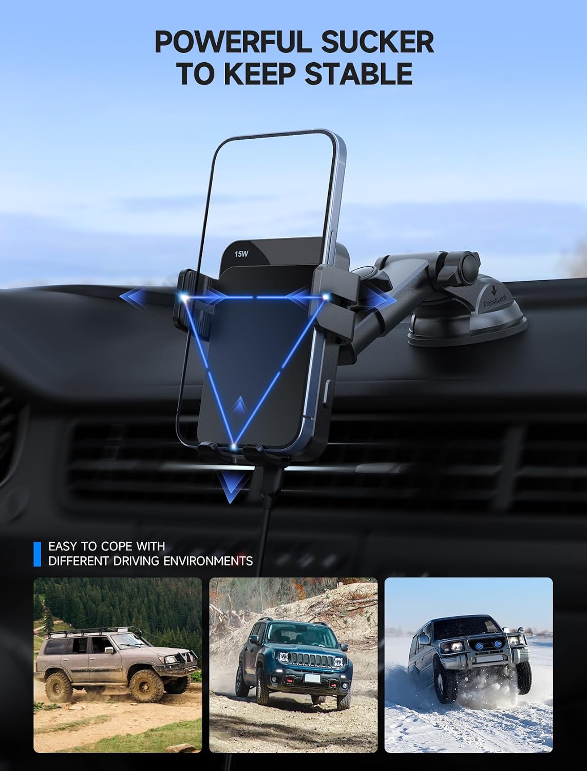 Detalle de MOKPR Wireless Car Charger 15W