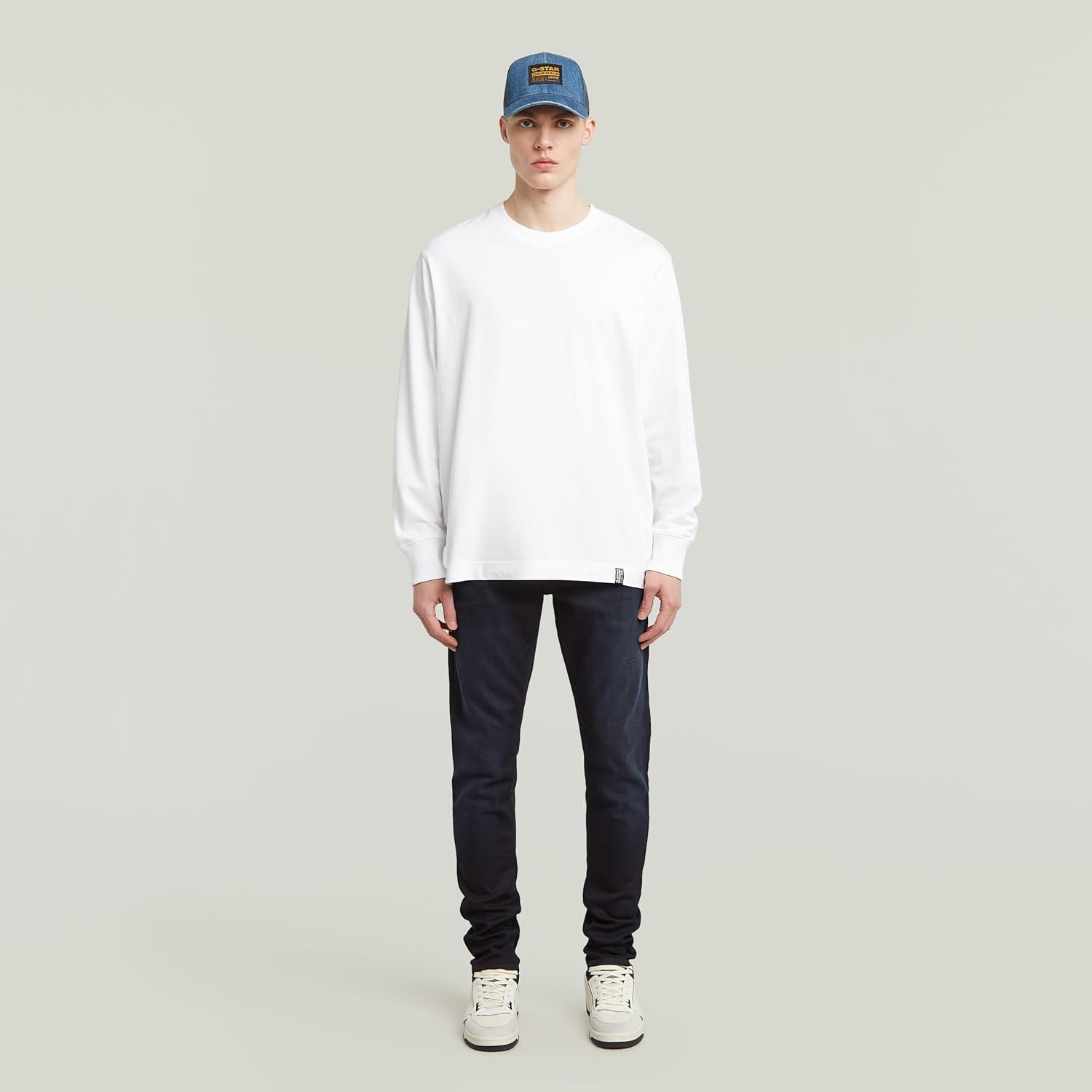 Detalle de G-Star Herren 3301 Slim Jeans – slim fit, vorne niedrig sitzend, hinten hoch