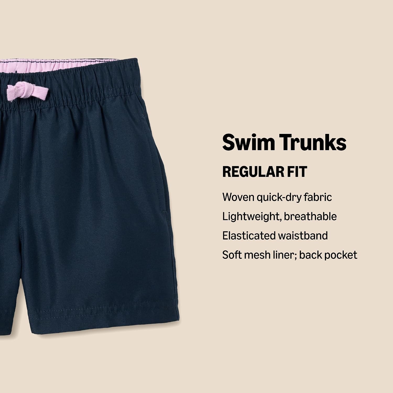 Detalle 2 de Amazon Essentials Boy's Quick Dry Swimming Board Shorts (Swim Trunks)