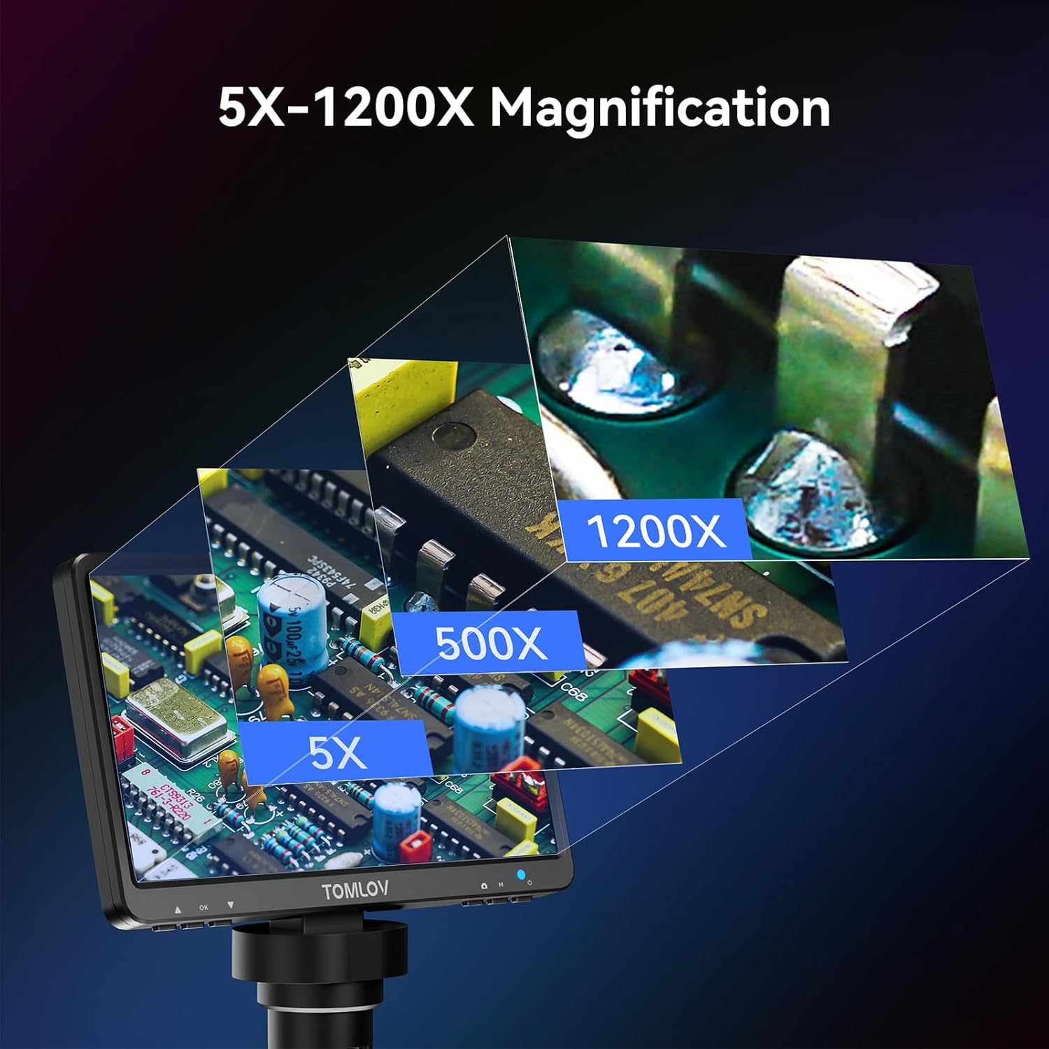 Thumbnail 2 de TOMLOV DM9 7" digital microscope 🔬