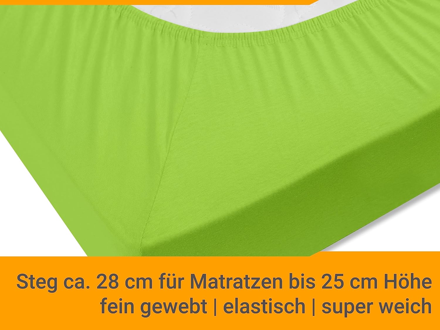 Detalle de Npluseins Drap Housse 90x190 – Coton 100% doux, 80-90x190 cm – Vert clair