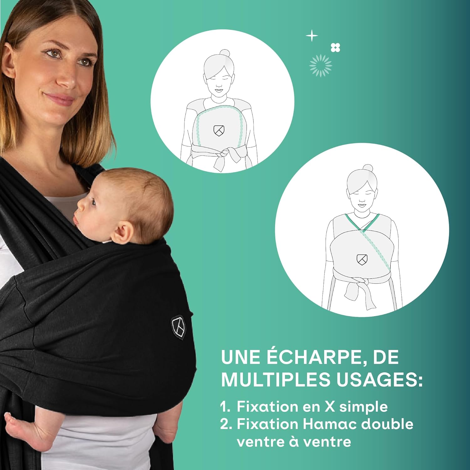 Thumbnail 3 de Koala Babycare Cuddle Band 2.0 : écharpe de portage bébé élastique ajustable, unisexe (jusqu’à 15 kg)