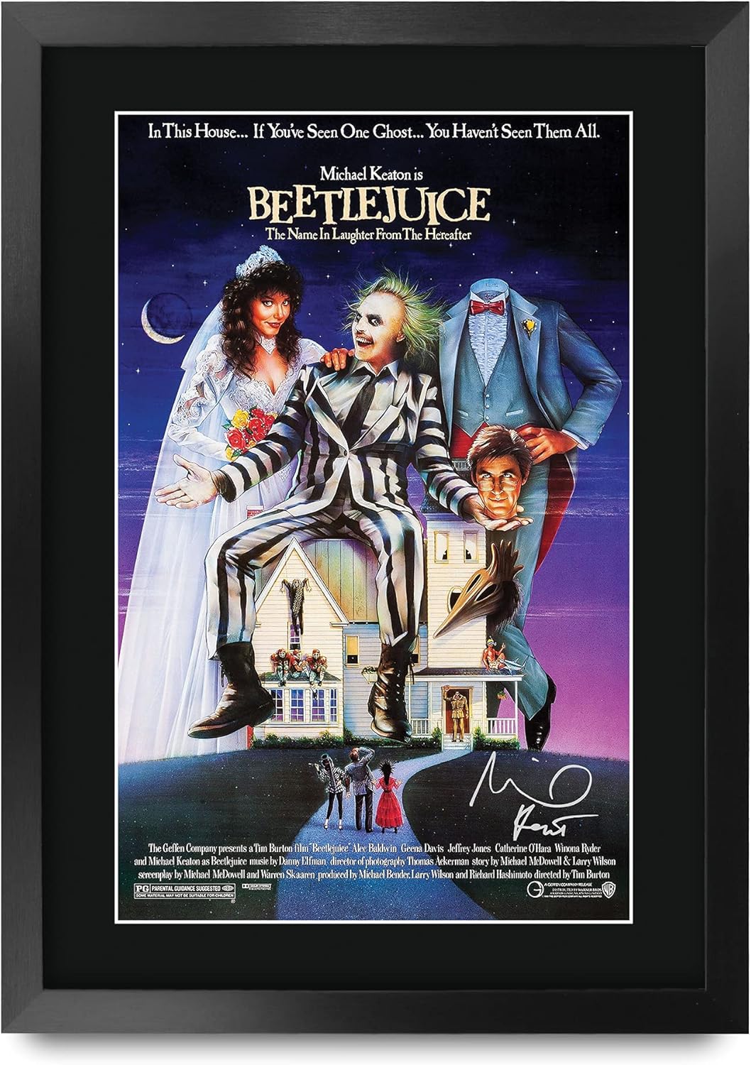 Thumbnail 6 de HWC Trading Beetlejuice 2 Michael Keaton signed autograph A3 framed print (movie memorabilia gift)