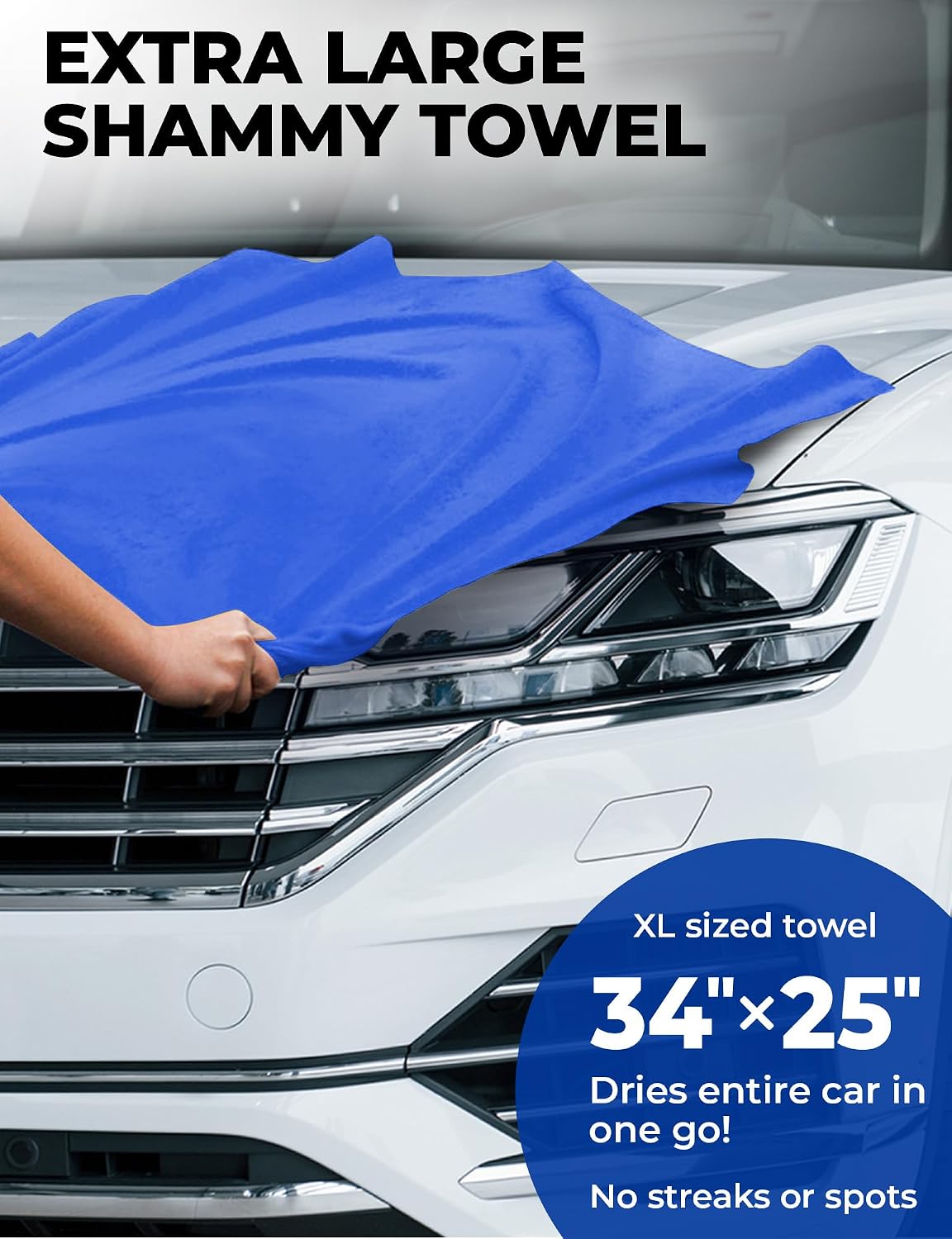 Detalle de Mighty Cleaner XL Shammy Towel for Car, 34 x 25-Inch PVA Chamois