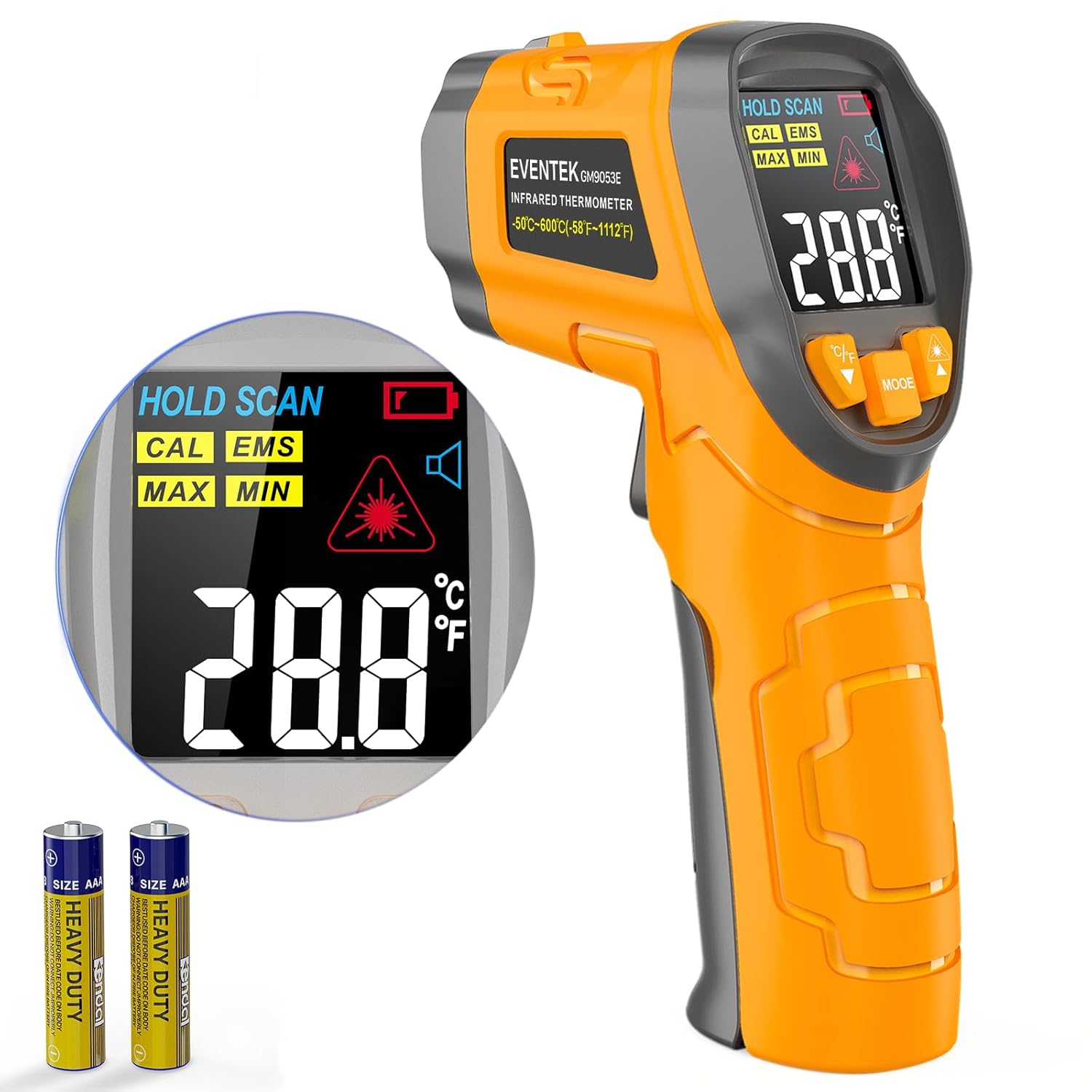 Detalle de Eventek Infrared Thermometer Gun 600℃