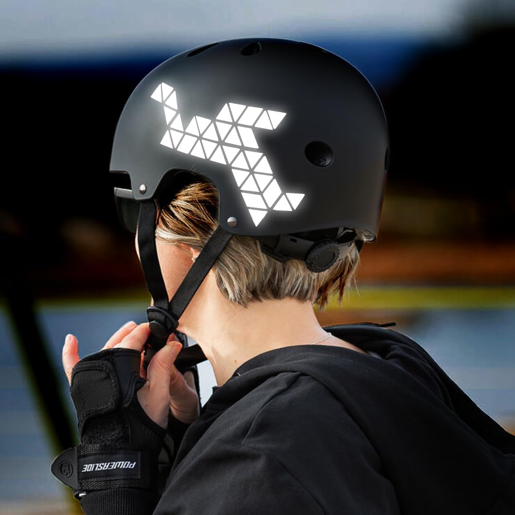 Detalle de Aoreun Reflektoren Sticker 2er Set – Selbstklebende Lichtreflex-Aufkleber für Fahrrad, Kinderwagen und mehr