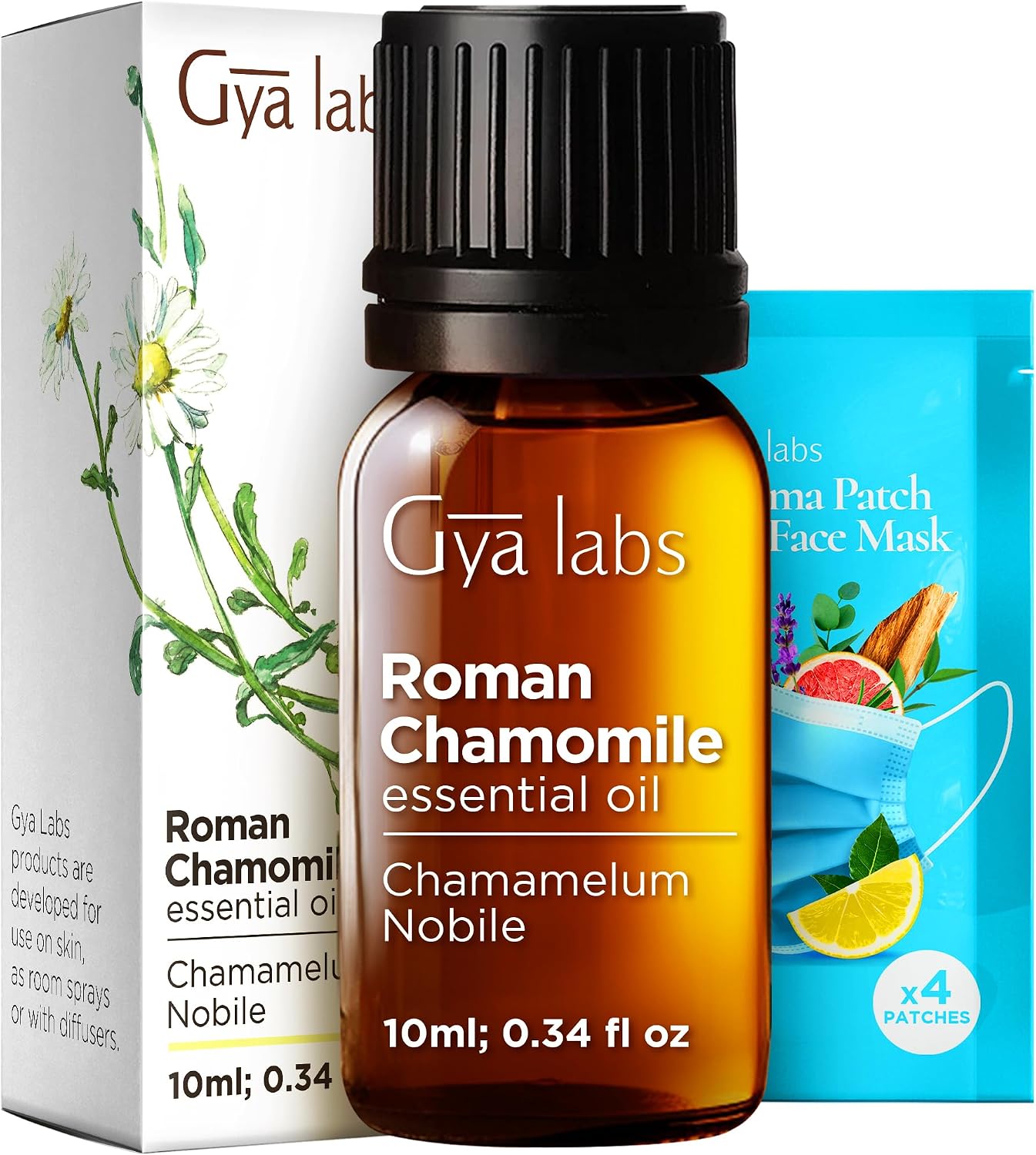 Detalle de 100% Pure Roman Chamomile Essential Oil - 0.34 Fl Oz by Gya Labs