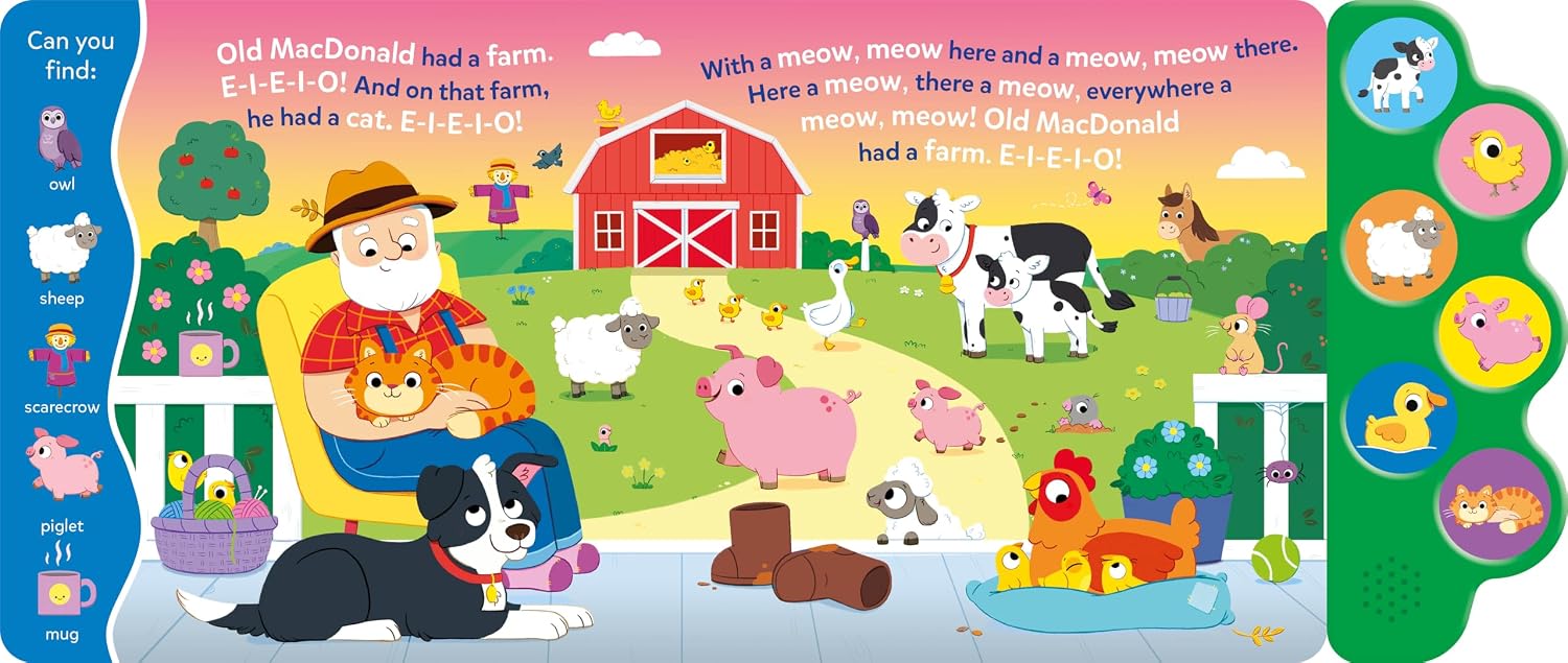 Thumbnail 5 de Kidsbooks Publishing Search & Find: Old MacDonald 6-Button Sound Book
