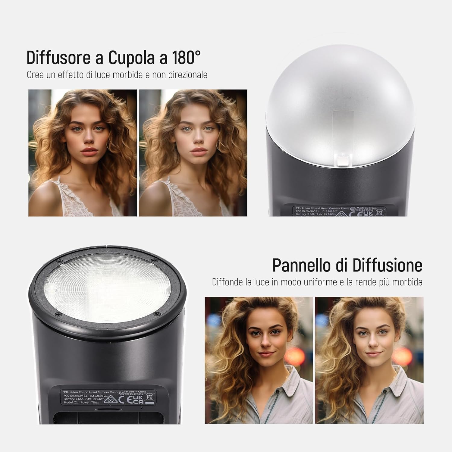 Thumbnail 5 de NEEWER CRM2 Kit accessori magnetici per flash a testa rotonda (compatibile con Godox V1) con adattatori e diffusori