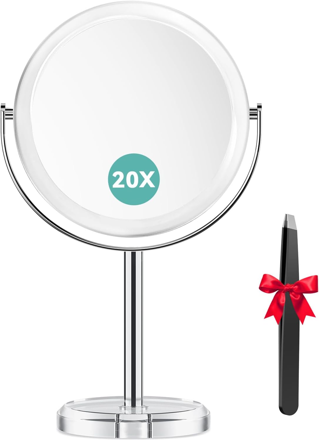 Detalle de Auxmir 20X Double-Sided Vanity Mirror with 1X/20X Magnification and 360° Rotation