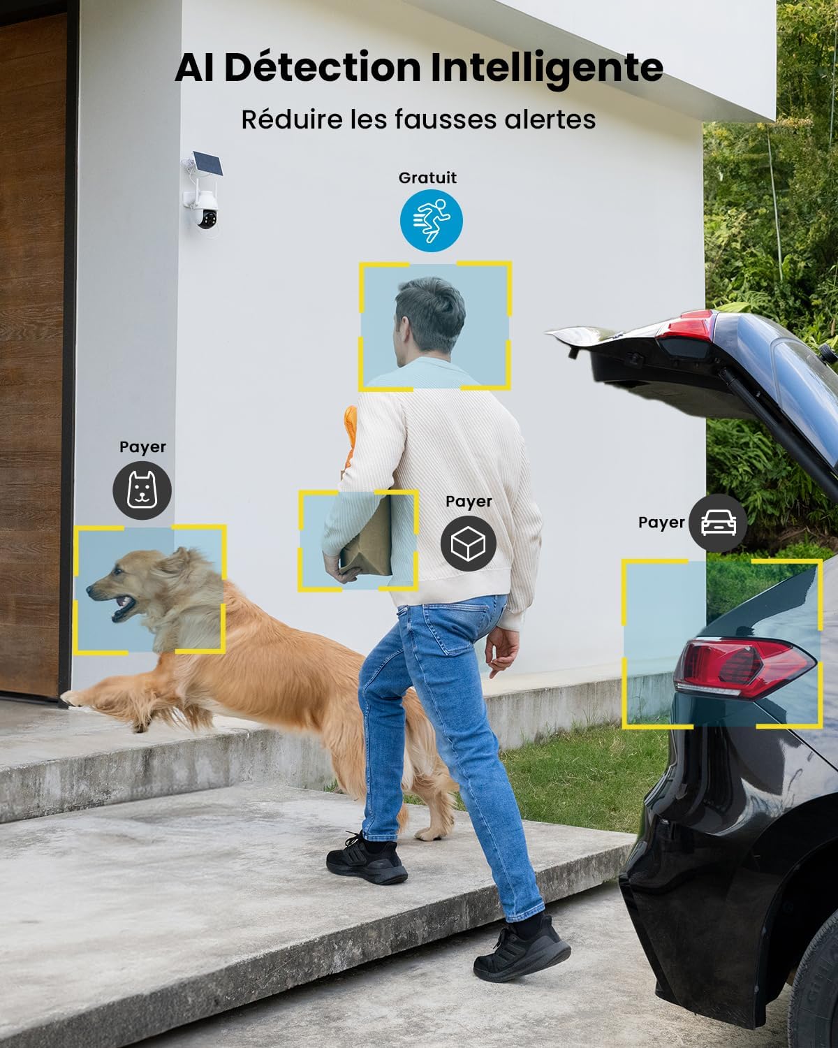 Detalle 1 de ieGeek 2K Caméra surveillance extérieure
