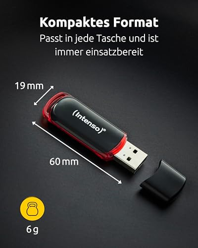 Detalle de Intenso 3511480 – Memoria USB 32 GB (USB 2.0, lectura 28 MB/s, escritura 6,5 MB/s)