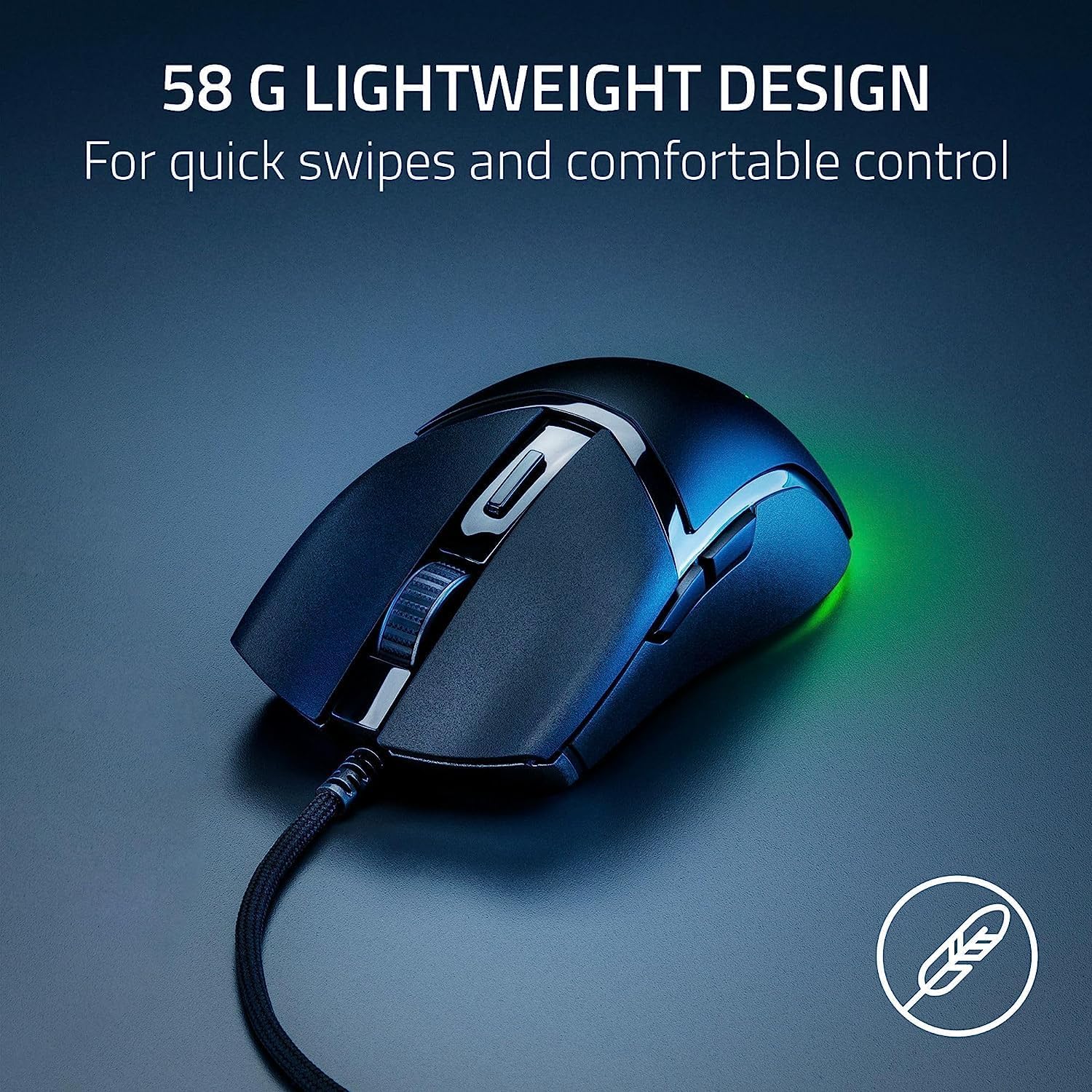 Detalle de Razer Cobra 有線ゲーミングマウス 58g・8500 DPIセンサー・Chromaライティング