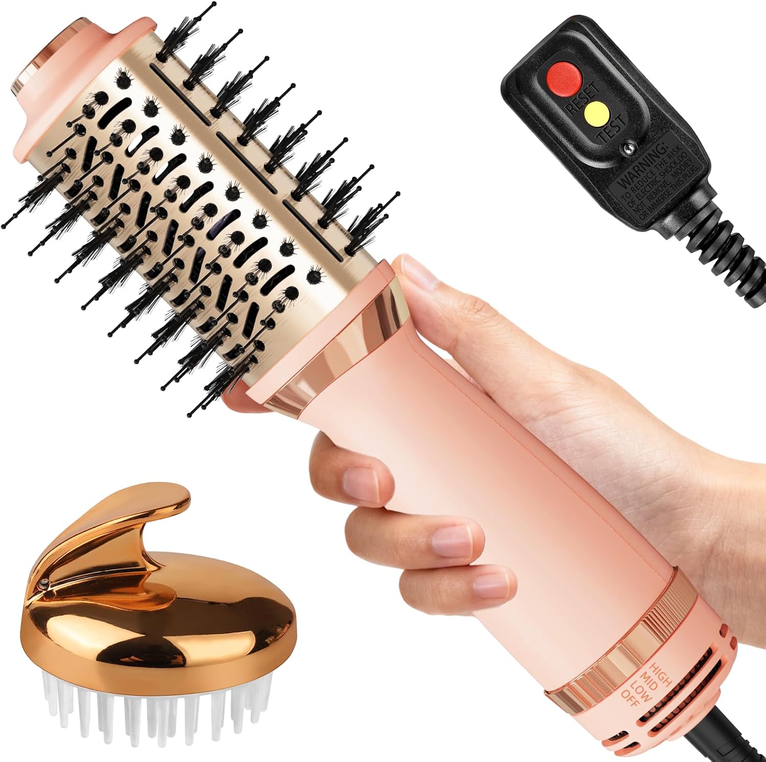 Detalle de Voseki 4-in-1 Hair Dryer Brush โ Mini Oval Hot Air Brush ๐