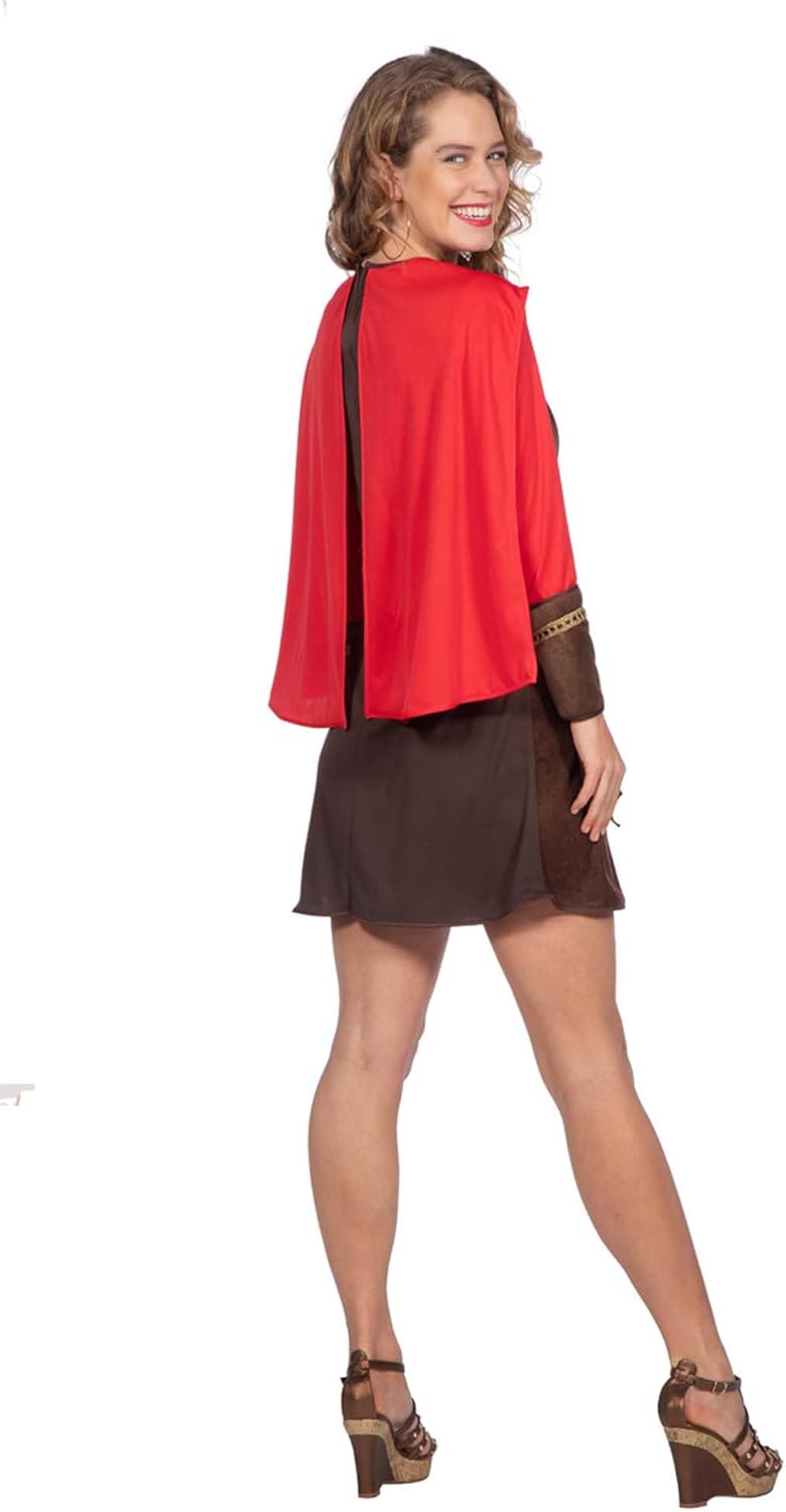 Thumbnail 3 de WILBERS & WILBERS 4460 Römerin-Kleid für Damen (braun/rot) mit Umhang – Karnevalskostüm