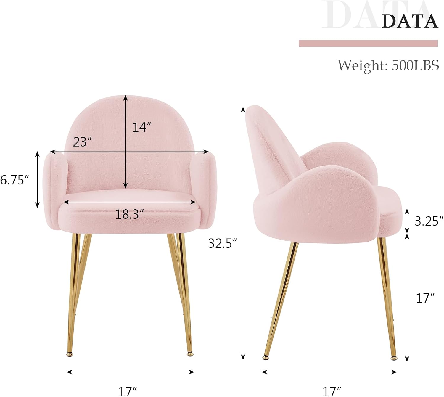 Detalle 2 de Eifizek Vanity Chair in Corduroy