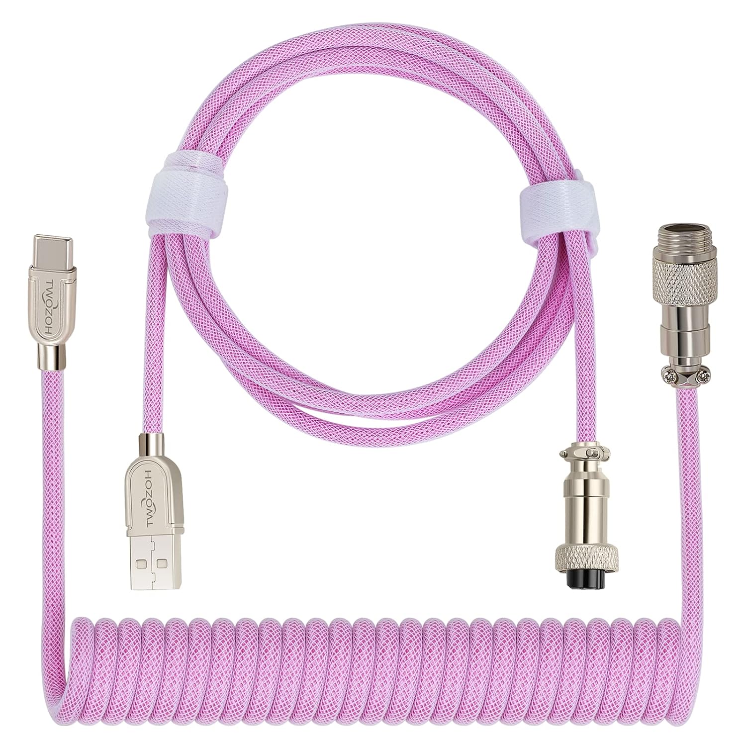 Detalle de Twozoh USB-C Mechanische Tastatur 123 Kabel