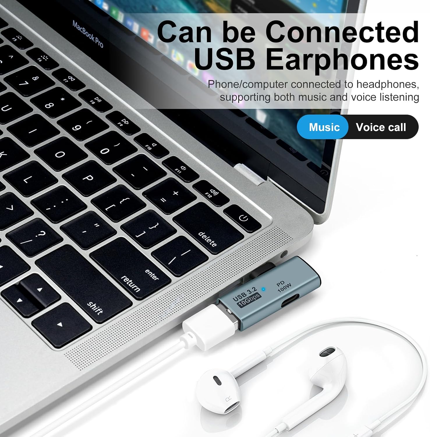 Detalle de Seminer typec-usb-2in1 USB-C OTG Adapter with 100W PD and USB 3.0