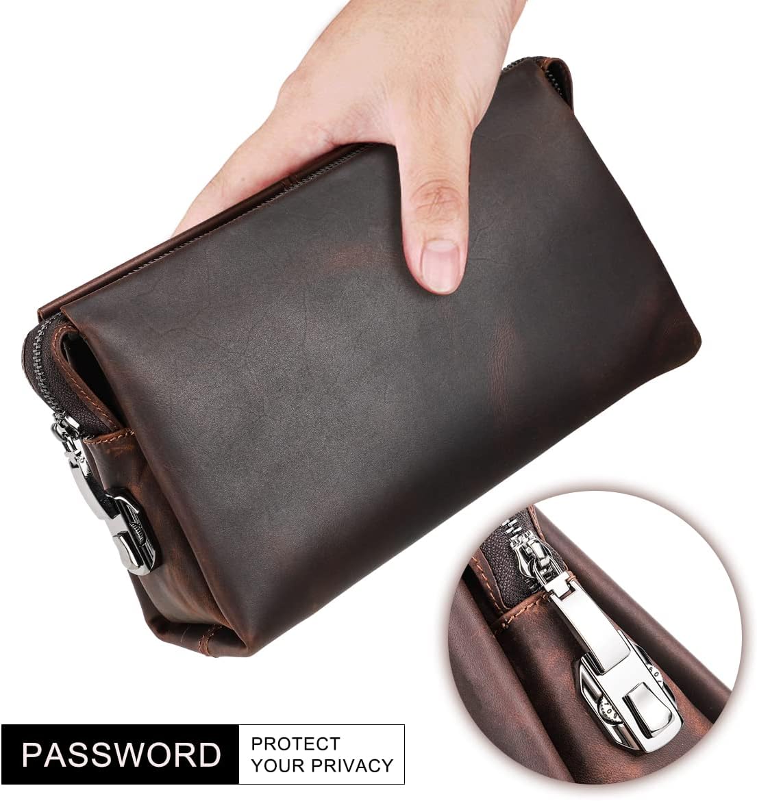 Detalle de Contacts Mens Genuine Leather ID Card Organizer Clutch
