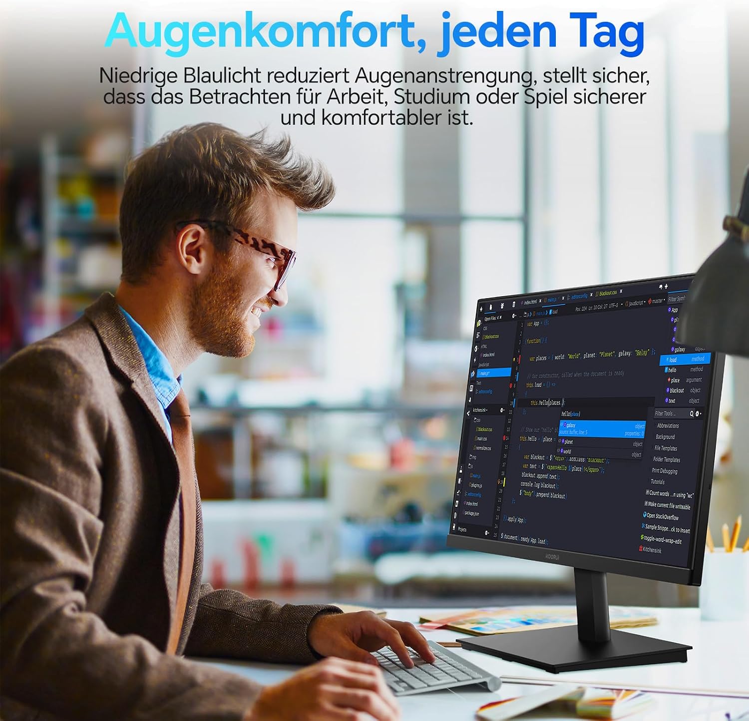 Thumbnail 6 de KOORUI E2212F 21,45‑Zoll Monitor (FHD, 100 Hz) mit Adaptive Sync und Eye Care