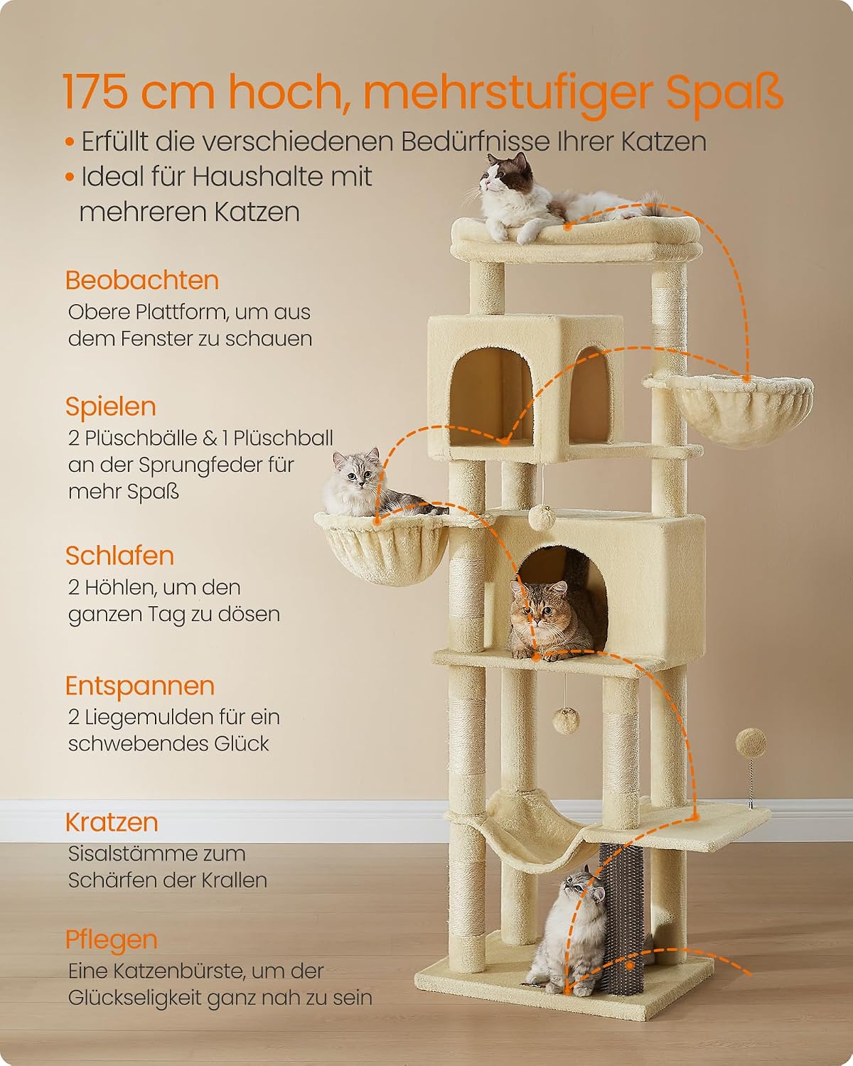 Detalle de Feandrea Kratzbaum 175 cm 🐱