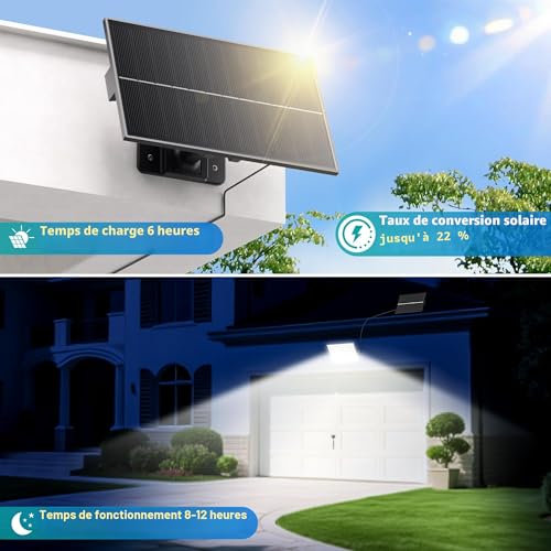 Detalle de Giliwosy Lampe Solaire Extérieur avec Détecteur de Mouvement – 2 Pièces, 4 Modes, IP65