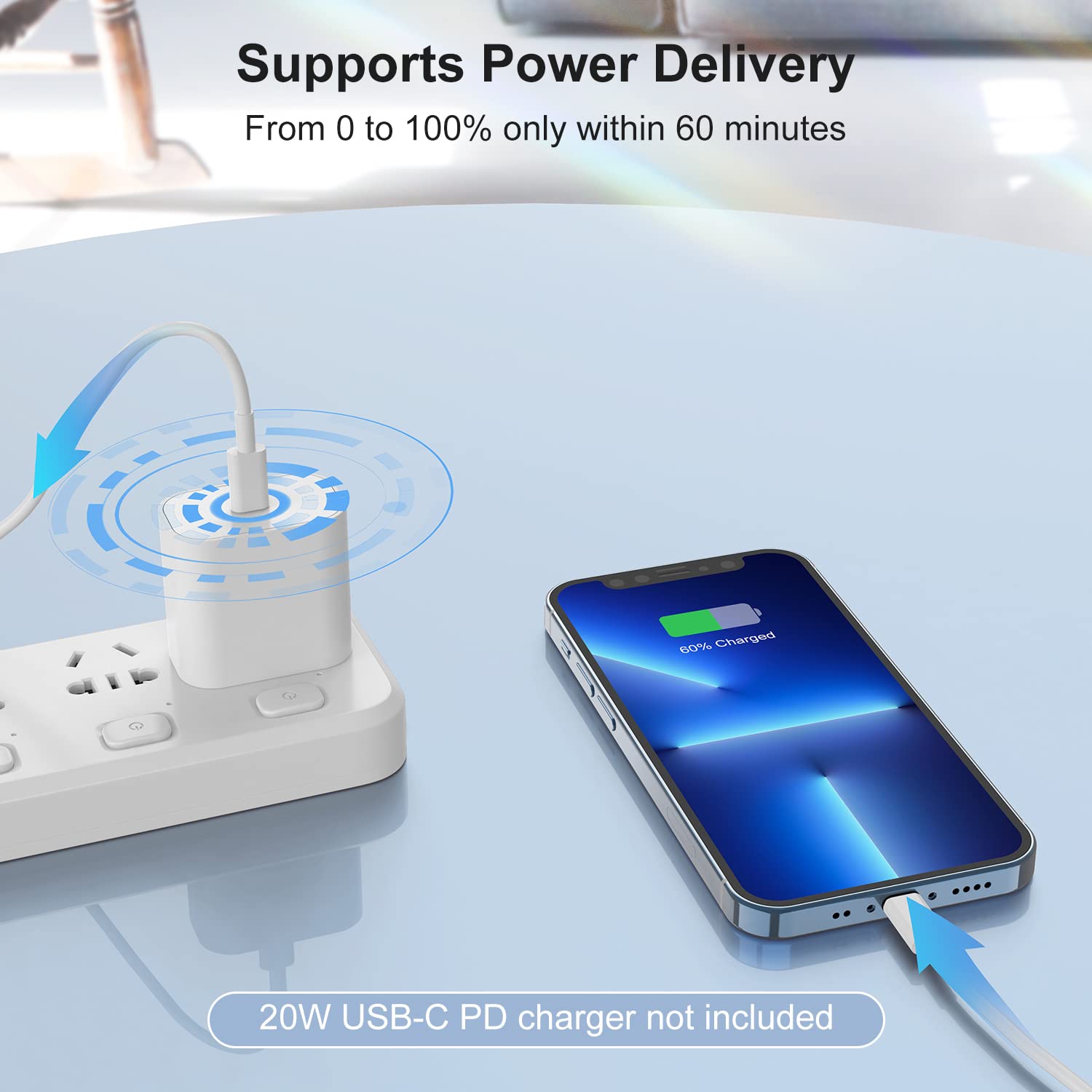 Thumbnail 1 de TUMABER USB‑C auf Lightning Kabel (2er Pack, 3 m) – Apple MFi zertifiziert für iPhone Schnellladung