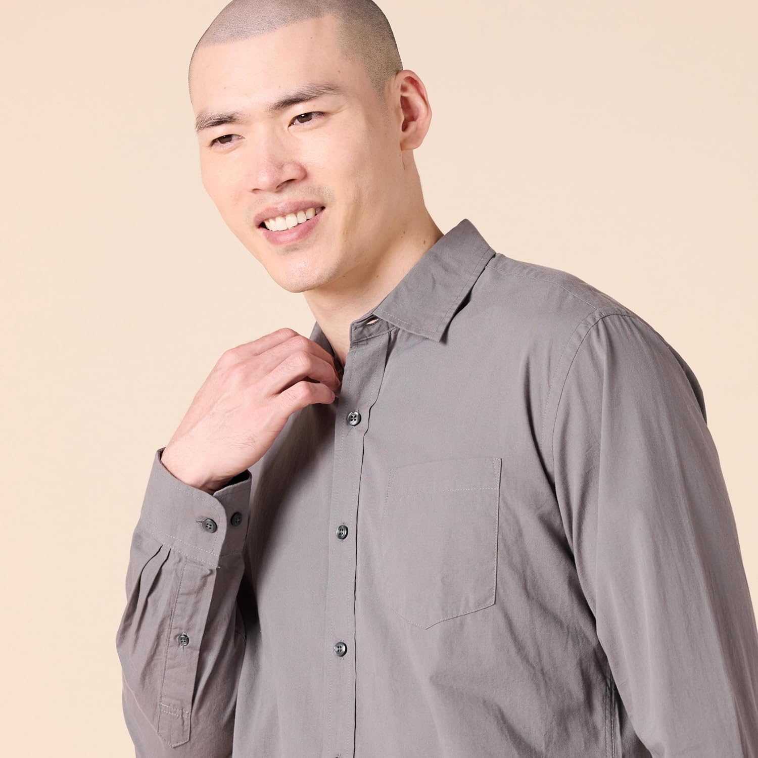 Detalle 2 de Chemise popeline manches longues homme