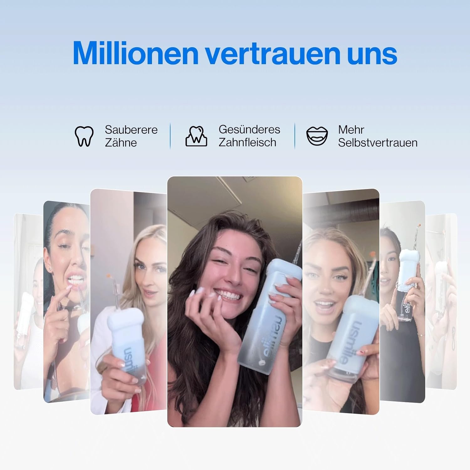 Thumbnail 6 de usmile C10 tragbare Munddusche mit 95 Tagen Akkulaufzeit, 4 Reinigungsmodi und 180-ml-Tank