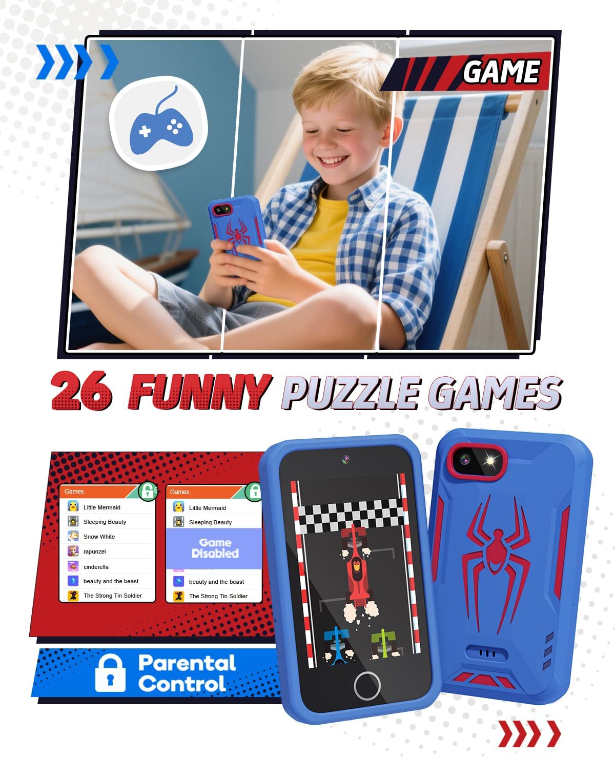 Thumbnail 6 de Manttely Kids Phone 3.5" toy phone for ages 3–9