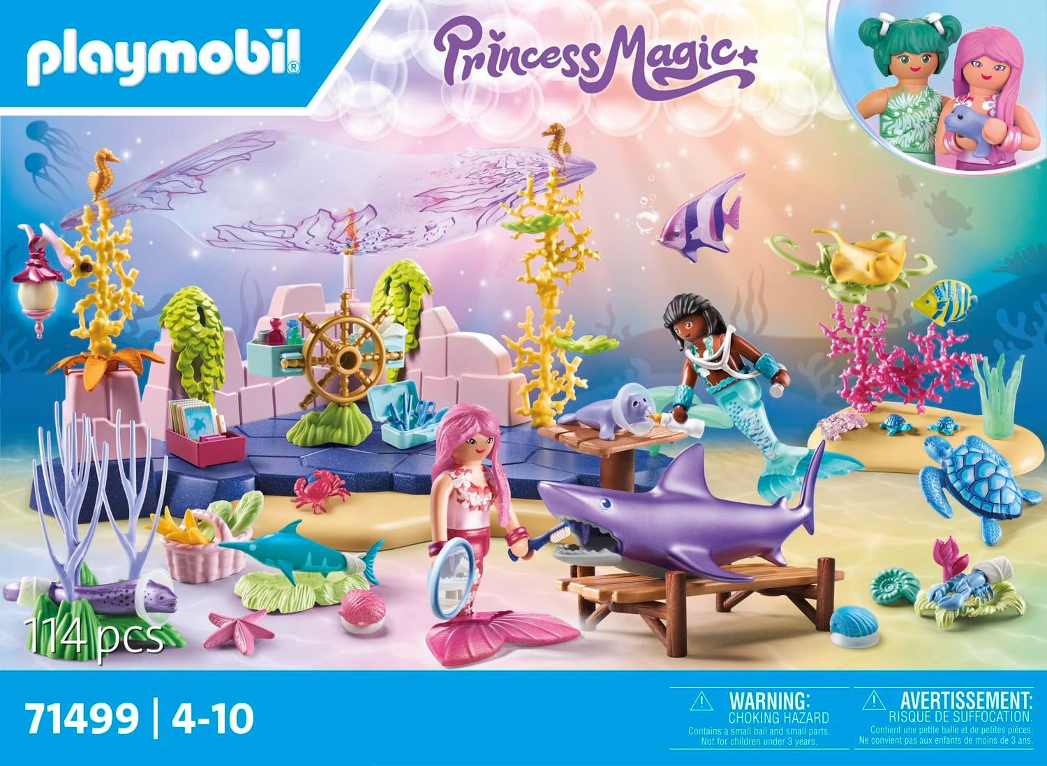 Detalle de PLAYMOBIL Princess Magic 71499 Unterwasser-Tierpflege – Für Kinder ab 4 Jahren
