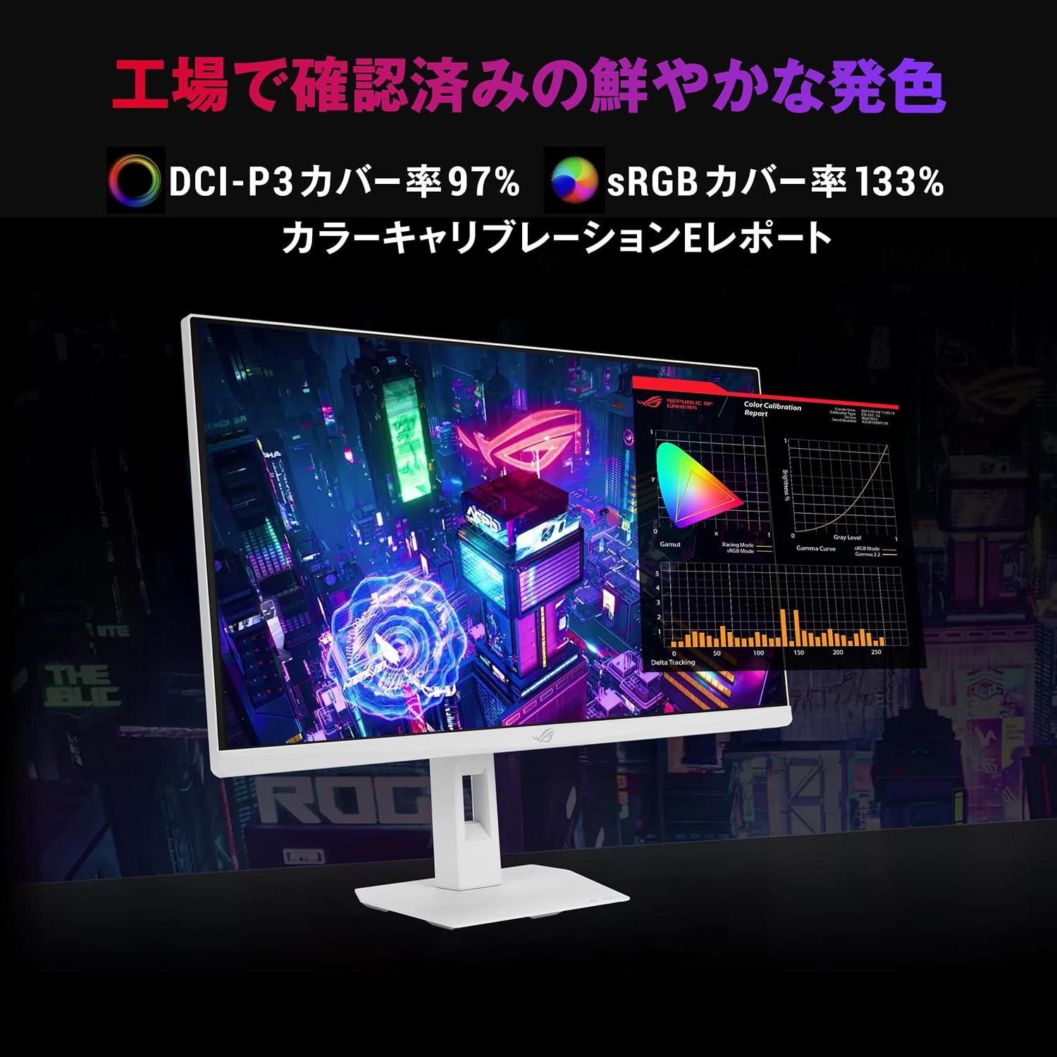 Detalle de ASUS ROG Strix XG27ACSR-W 27型ゲーミングモニター QHD・180Hz・Fast IPS