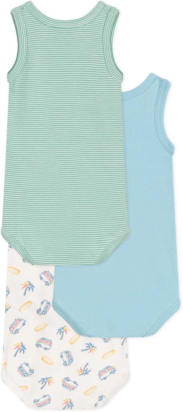 Thumbnail 1 de Petit Bateau A0cxj Bodies Sans Manches Mixte bébé – lot de 3