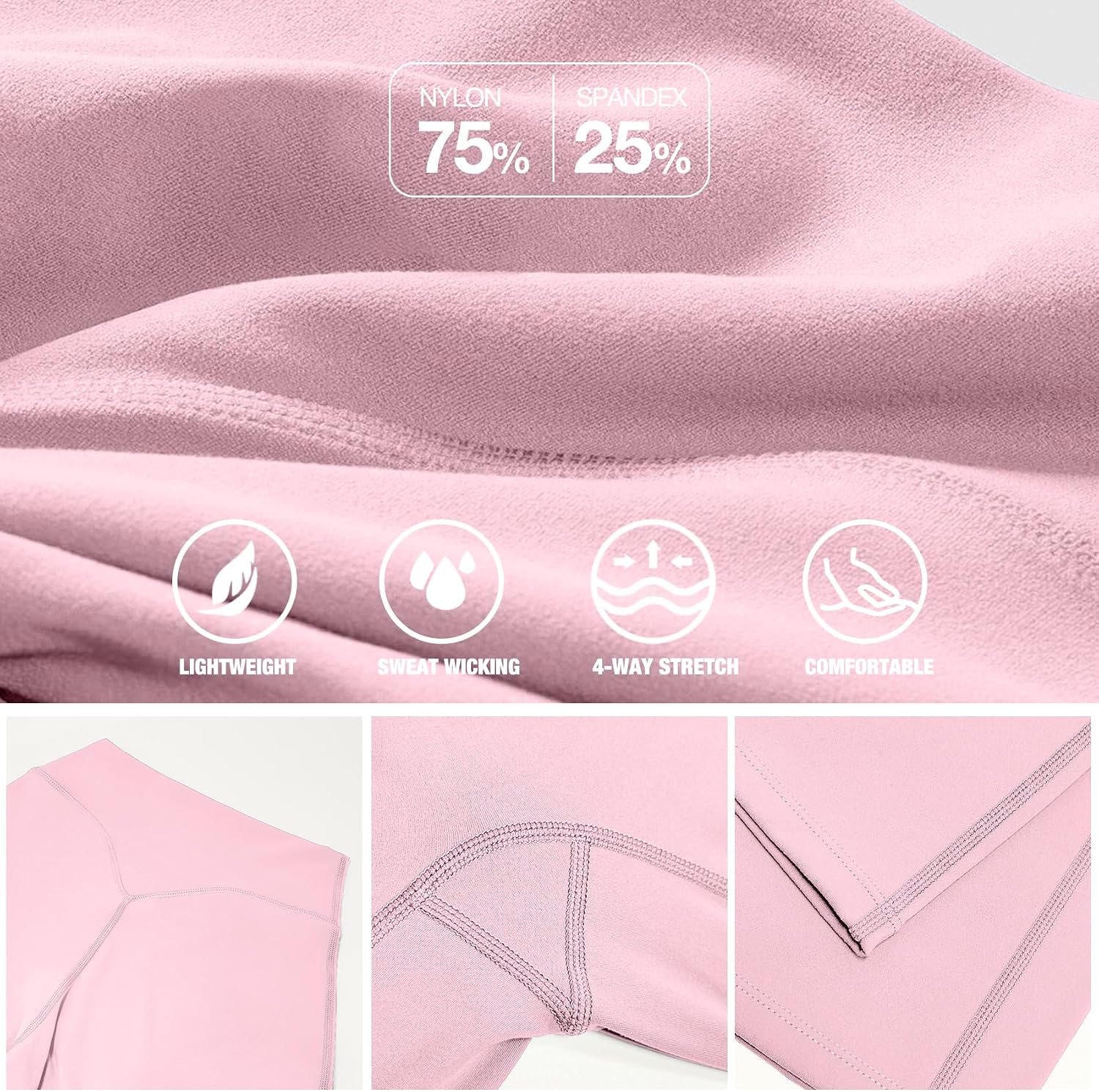 Detalle de JGS1996 Wide Leg Yoga Pants for Women: High-Waist Stretch Booty Leggings