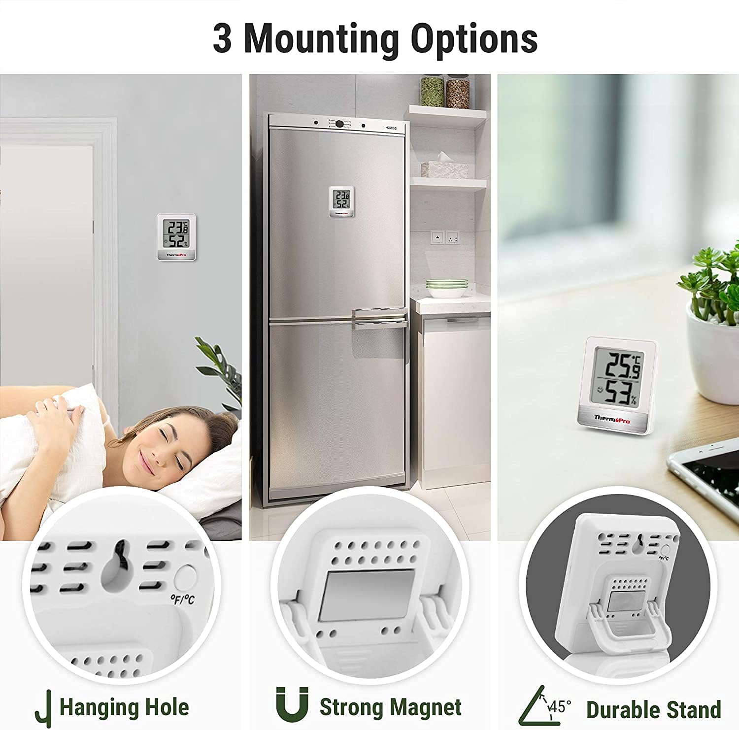 Thumbnail 4 de ThermoPro TP49-3 igrometro digitale 3 pezzi 🌡