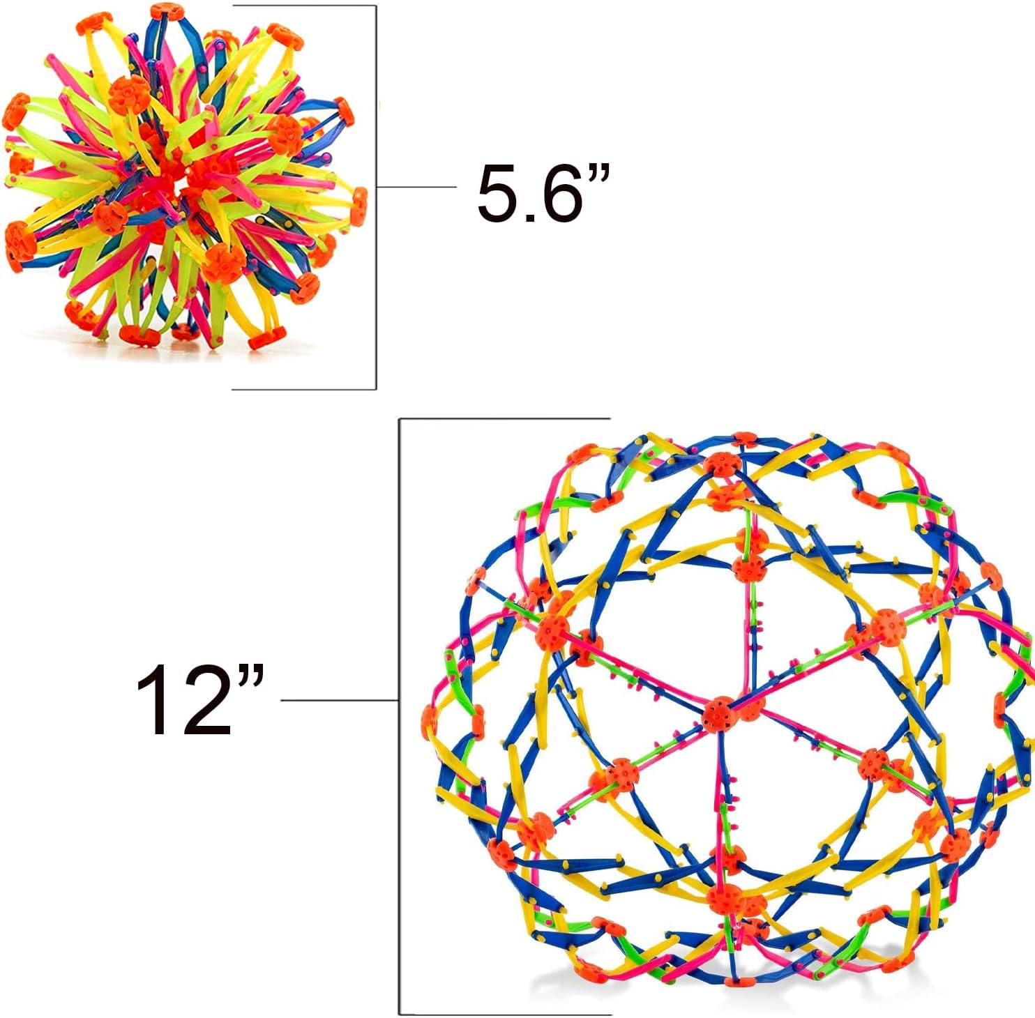 Detalle de 4E’s Novelty Expandable Breathing Ball Sphere (Expands 6 to 12") — Breathing Visual Fidget Toy for Kids & Adults