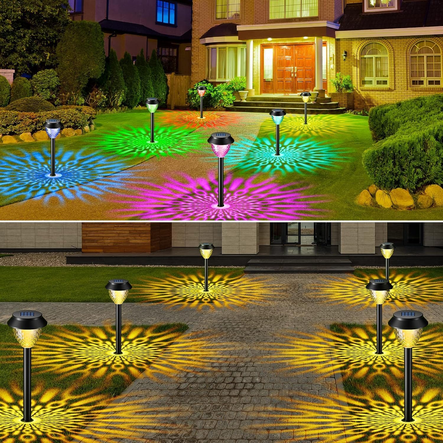 Thumbnail 5 de Solar Lights Outdoor Garden (6 Pack) with Multicolour & Warm White Modes