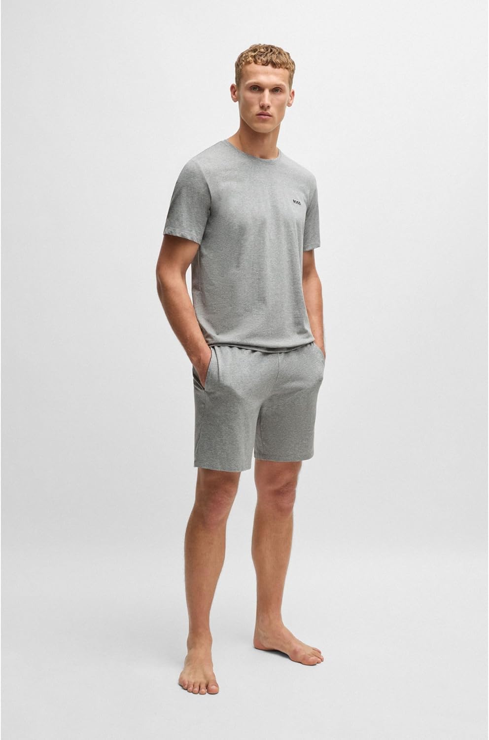 Thumbnail 2 de BOSS Herren Mix&Match Short CW Shorts aus elastischer Baumwolle mit Kontrast-Logo und Kordelzug