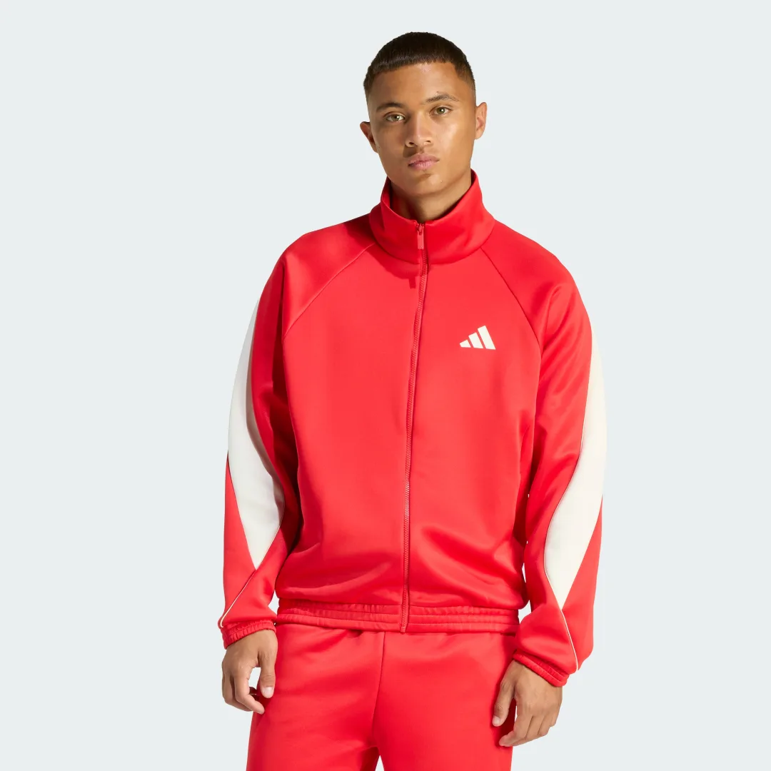 Detalle de Sudadera Stadium de Adidas Rojo