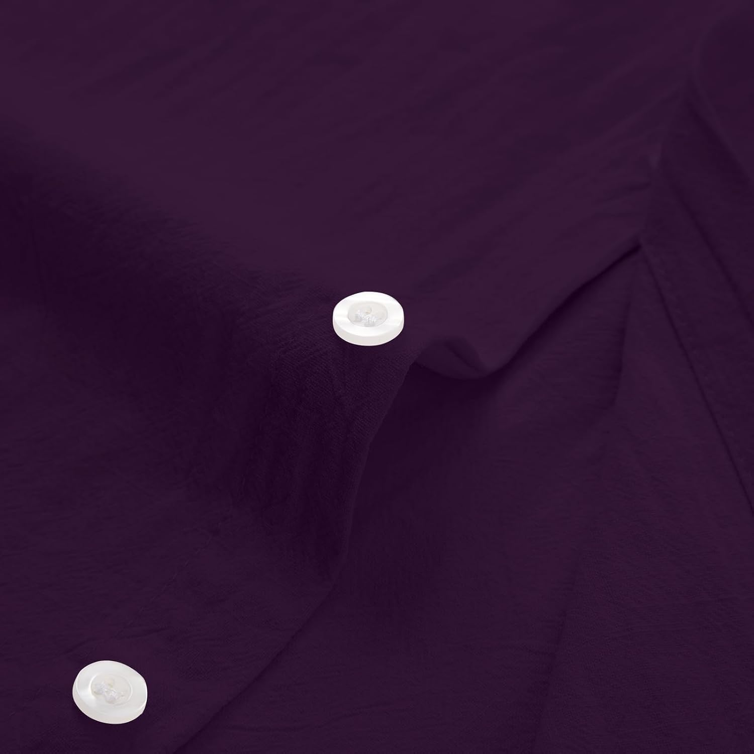 Thumbnail 4 de Rodawu Mens Linen Cotton Short-Sleeve Shirt