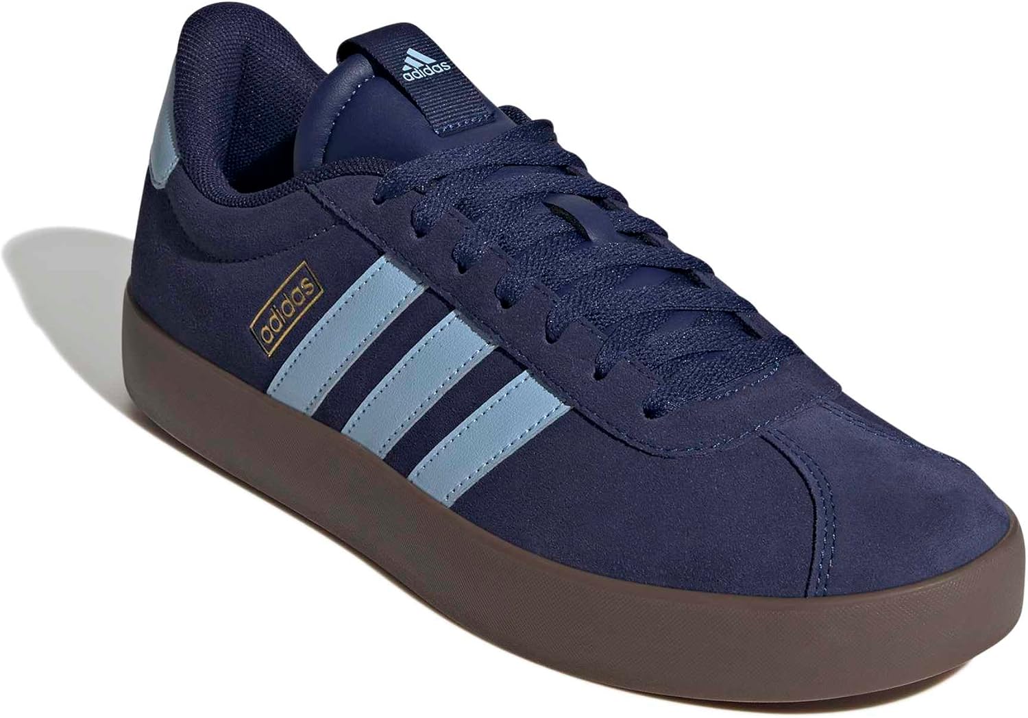 Thumbnail 2 de adidas Hombre VL Court 3.0 en piel con amortiguación y suela vulcanizada (Dark Blue/Clear Sky/Gold Met.)