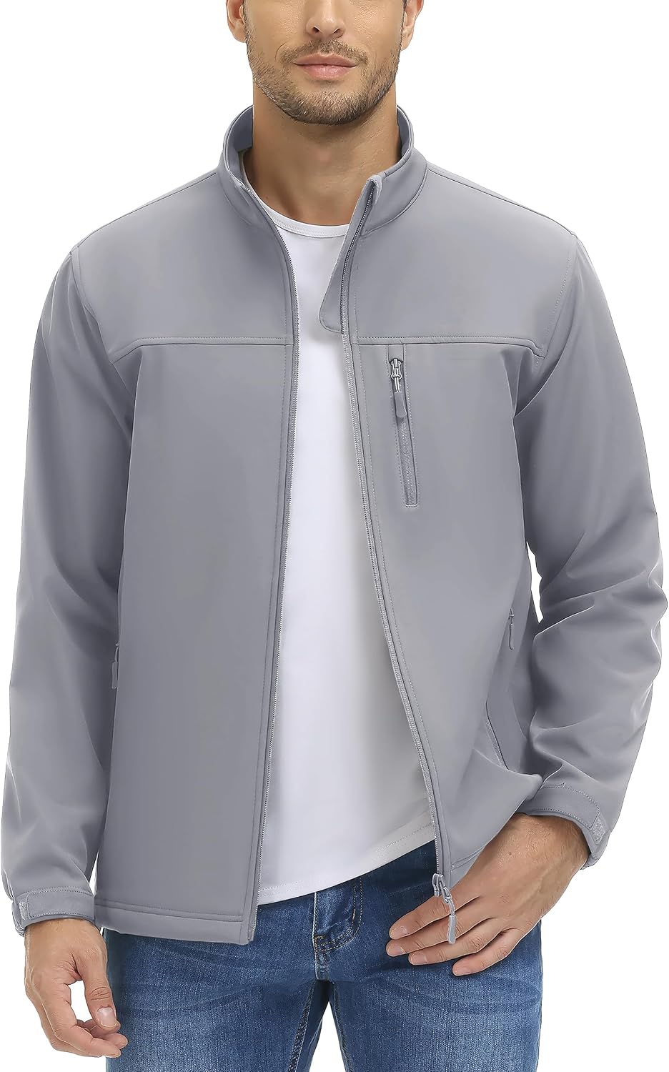 Thumbnail 1 de TACVASEN TCTJ-731-688 Men's Lightweight Fleece-Lined Softshell Jacket