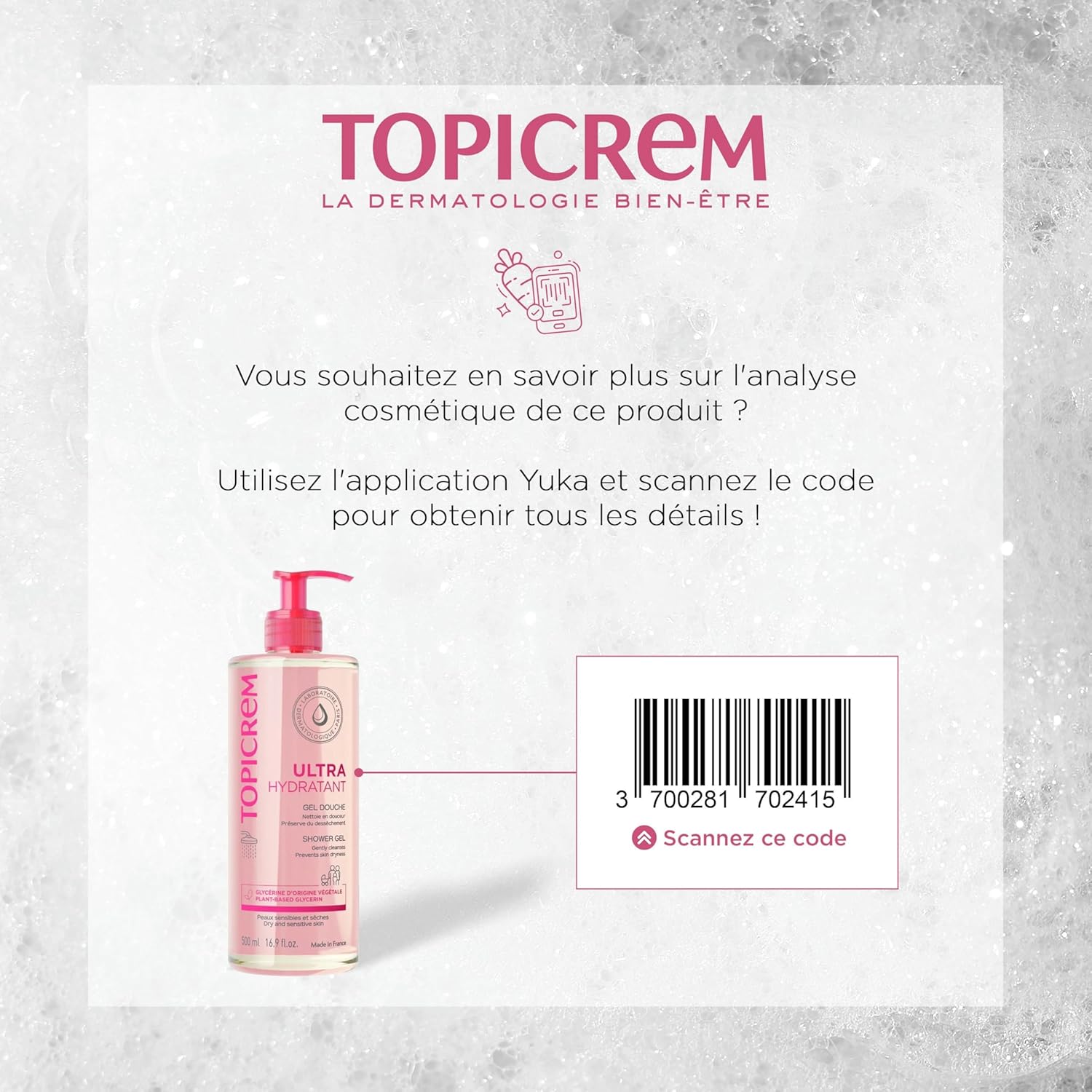 Thumbnail 3 de Topicrem Ultra Hydratant Gel Douche – Nettoie en Douceur, Protège et Hydrate la Peau (500 ml)