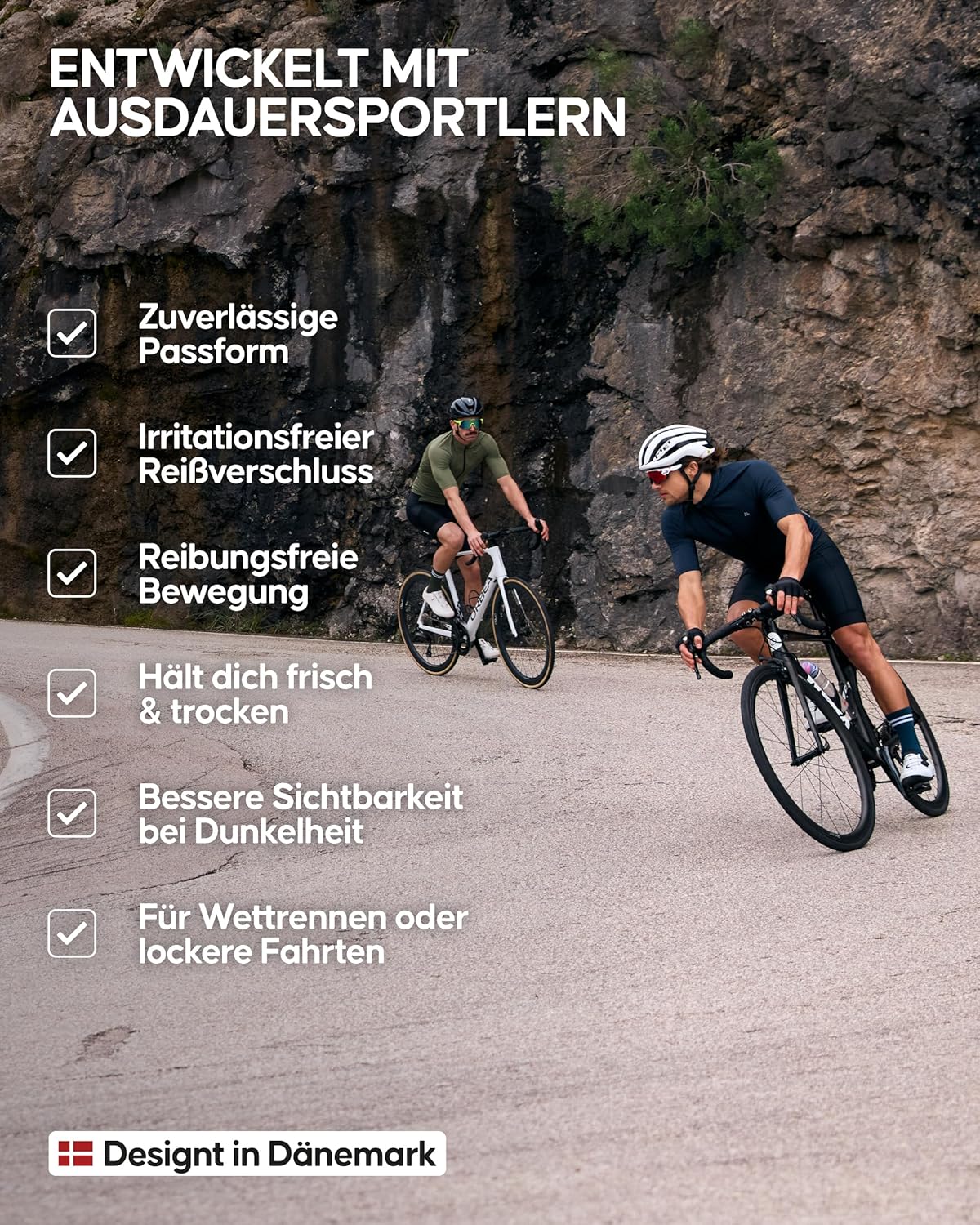 Thumbnail 4 de DANISH ENDURANCE Kurzarm-Radtrikot Herren mit Reißverschluss – atmungsaktiv, schnelltrocknend