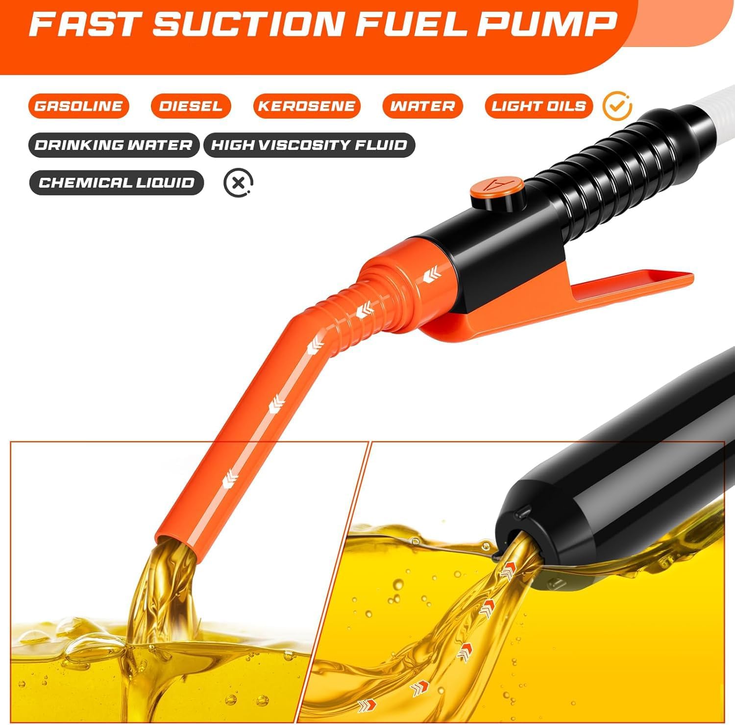 Thumbnail 1 de Portable Transfer Pump 2.4 GPM Electric Siphon Pump ⛽